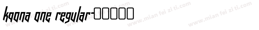 kqona one regular字体转换